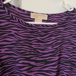 Purple/black blouse petite Michael Michael Kors.